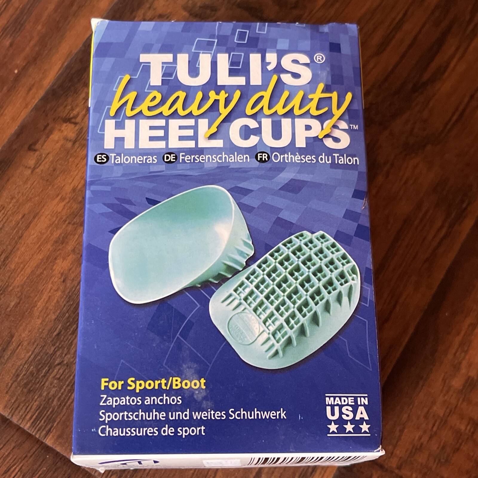Tuli's Heavy Duty Heel Cups, Shock Absorbers For Your Feet, Large, Green, 1 Pair