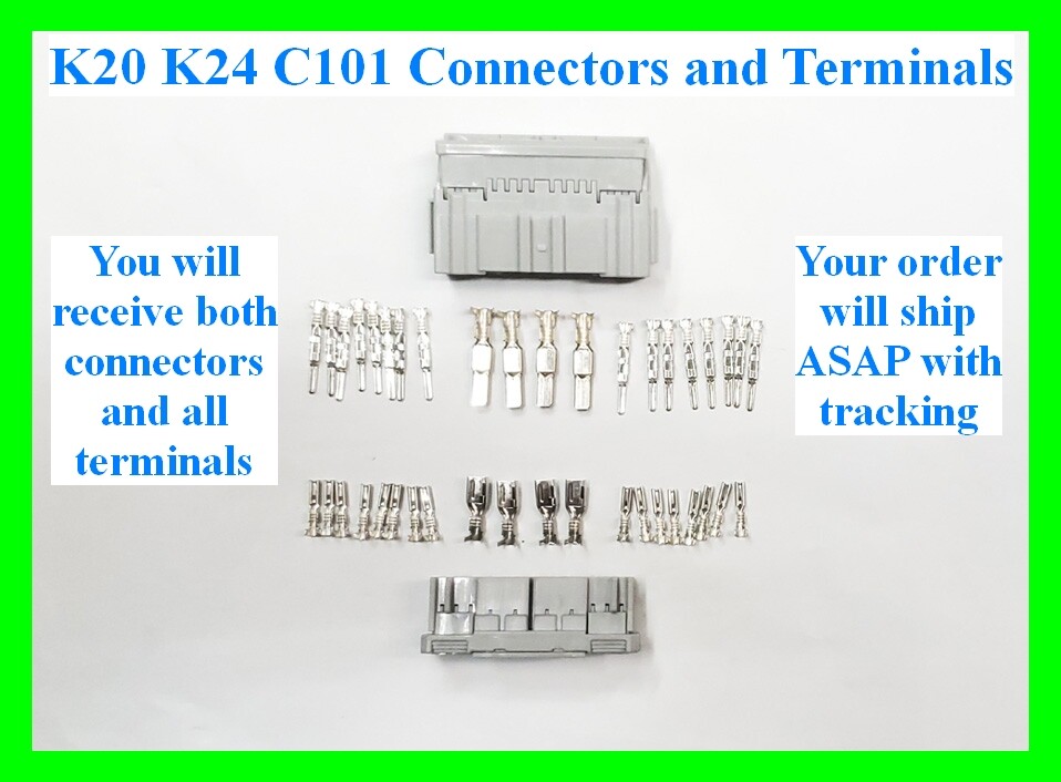 x2 fits Honda Acura C101 Connector Male Female Pins Terminals Harness K20 K24