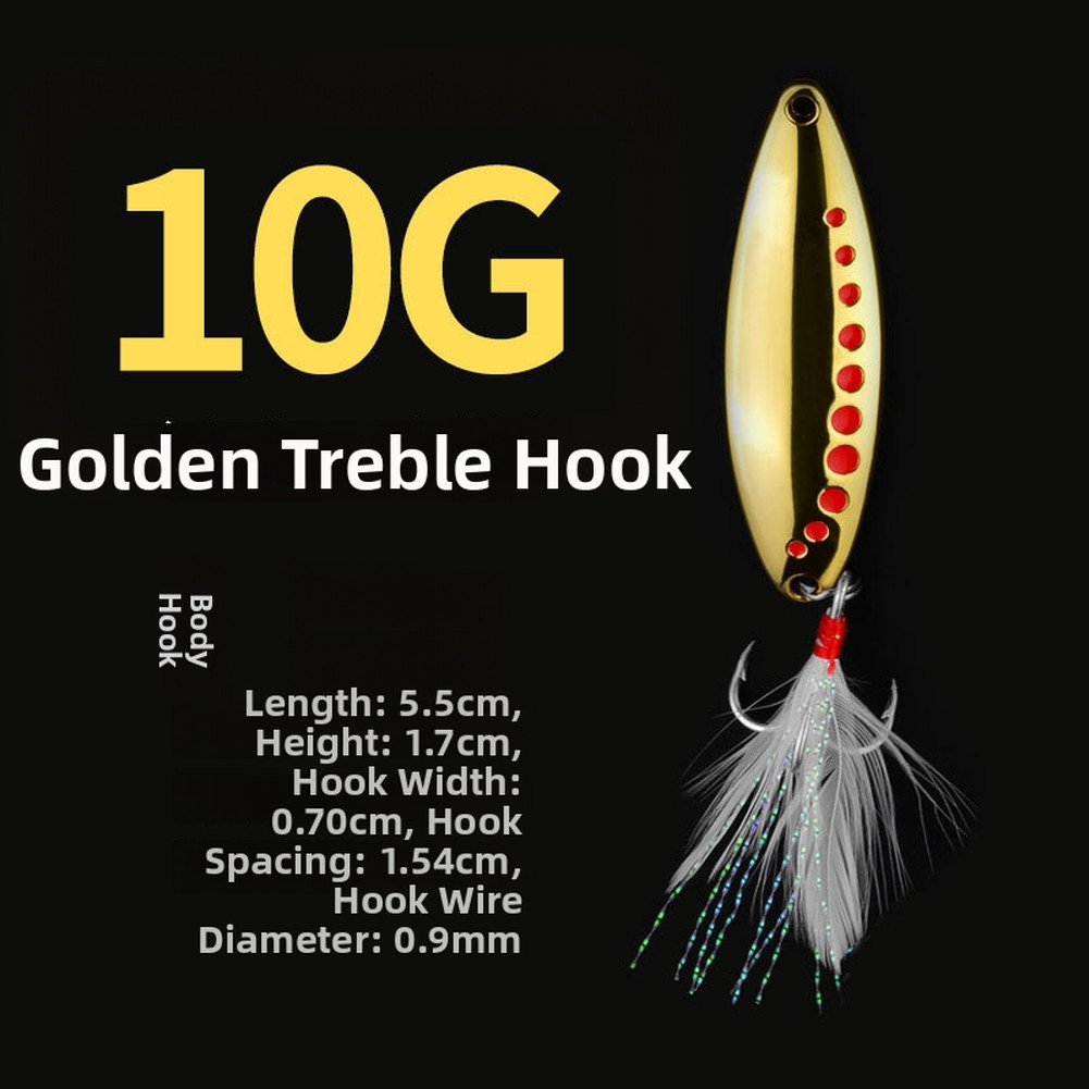 Vib Leech Spinner Spoon Lure Metal 5g 7.5g 10g 15g for Bass Pike Perch Angling