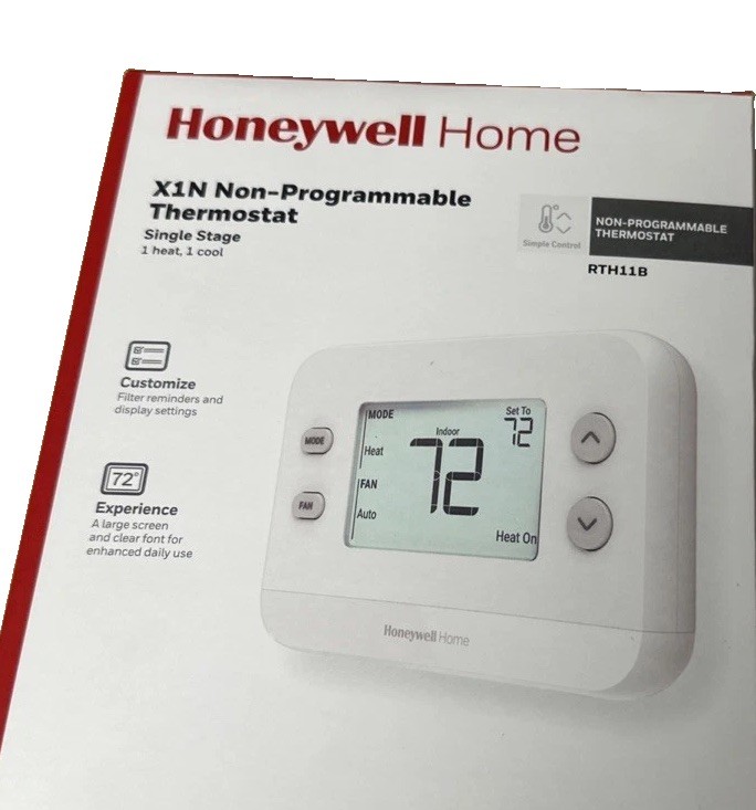 Honeywell Home X1N Non-Programmable Thermostat Single-Stage 1-Heat/1-Cool