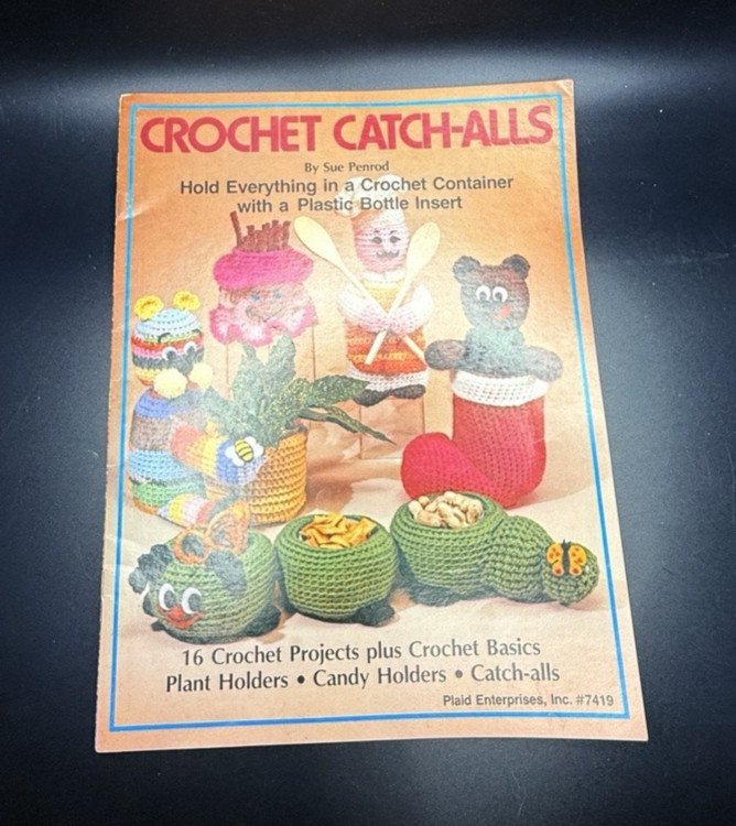 VTG Crochet Catch-Alls Crochet Containers 1980