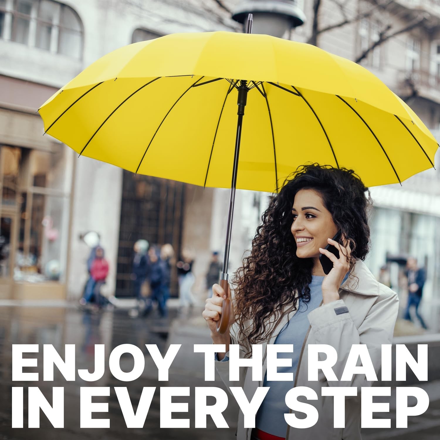 Royal Walk Large Umbrella for 2 Persons - 54 Inch Automatic Open, Windproof
