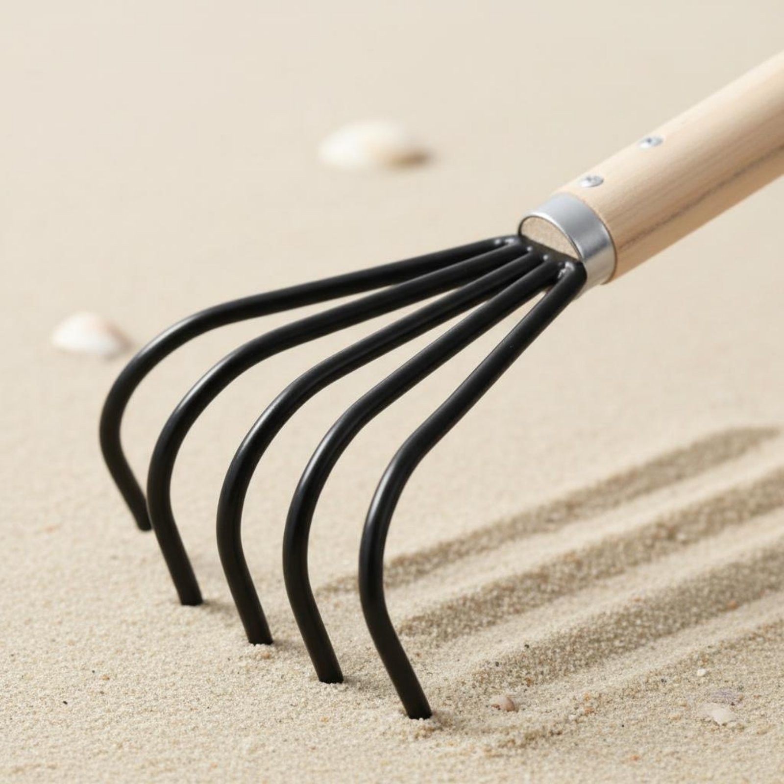 5-Prong Rake Five Tines Seafood Digging Rake Multi-Use for Beach