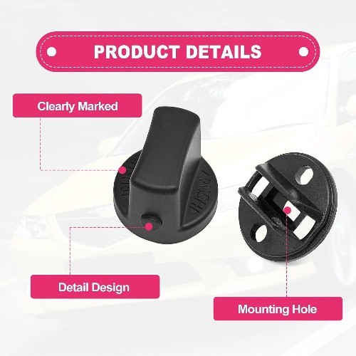 Ignition Key Knob Push Turn Switch & Insert Set Compatible with Lancer 2008-2017