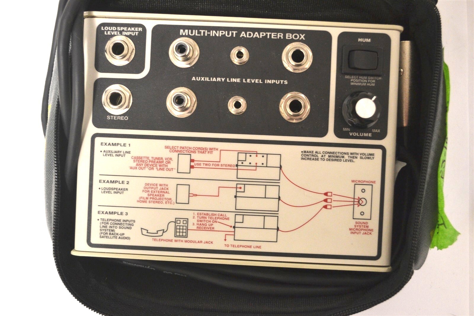 IWE EJ-10 Multi Input to XLR Output Audio Adapter Microhone Box (s13-2)