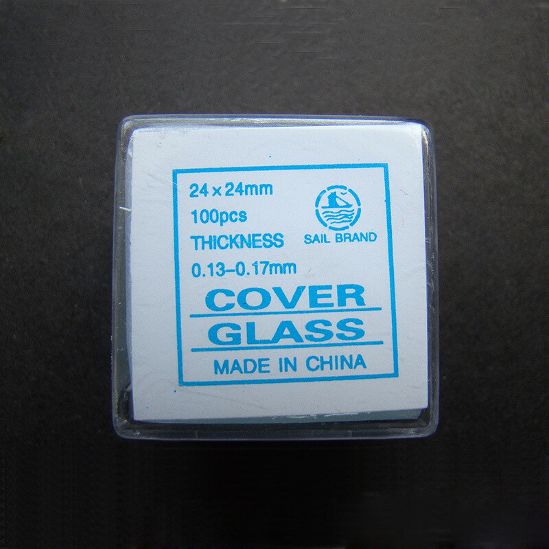 4pcs 100PC/Box Thickness 0.006 "Microscope Glass Cover Blank Coverslips Slides