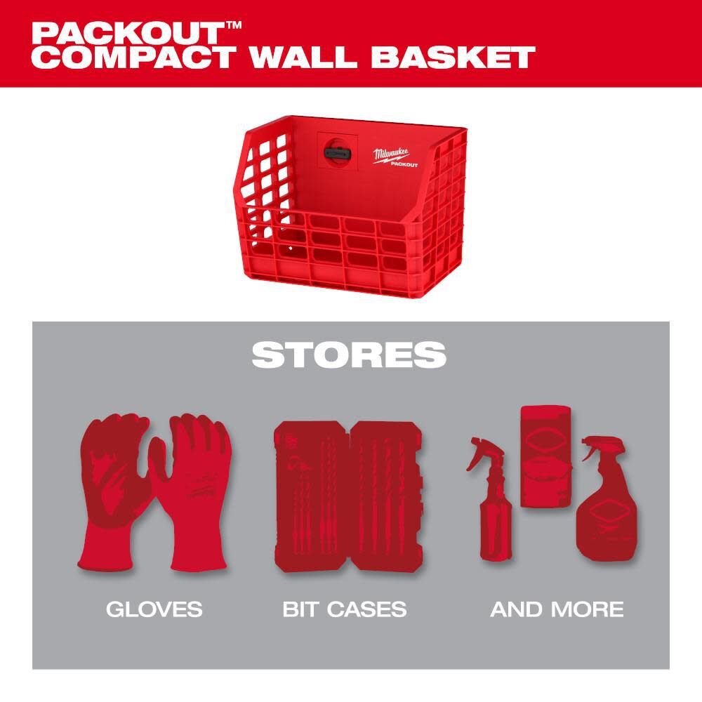 Milwaukee Packout Compact Wall Basket