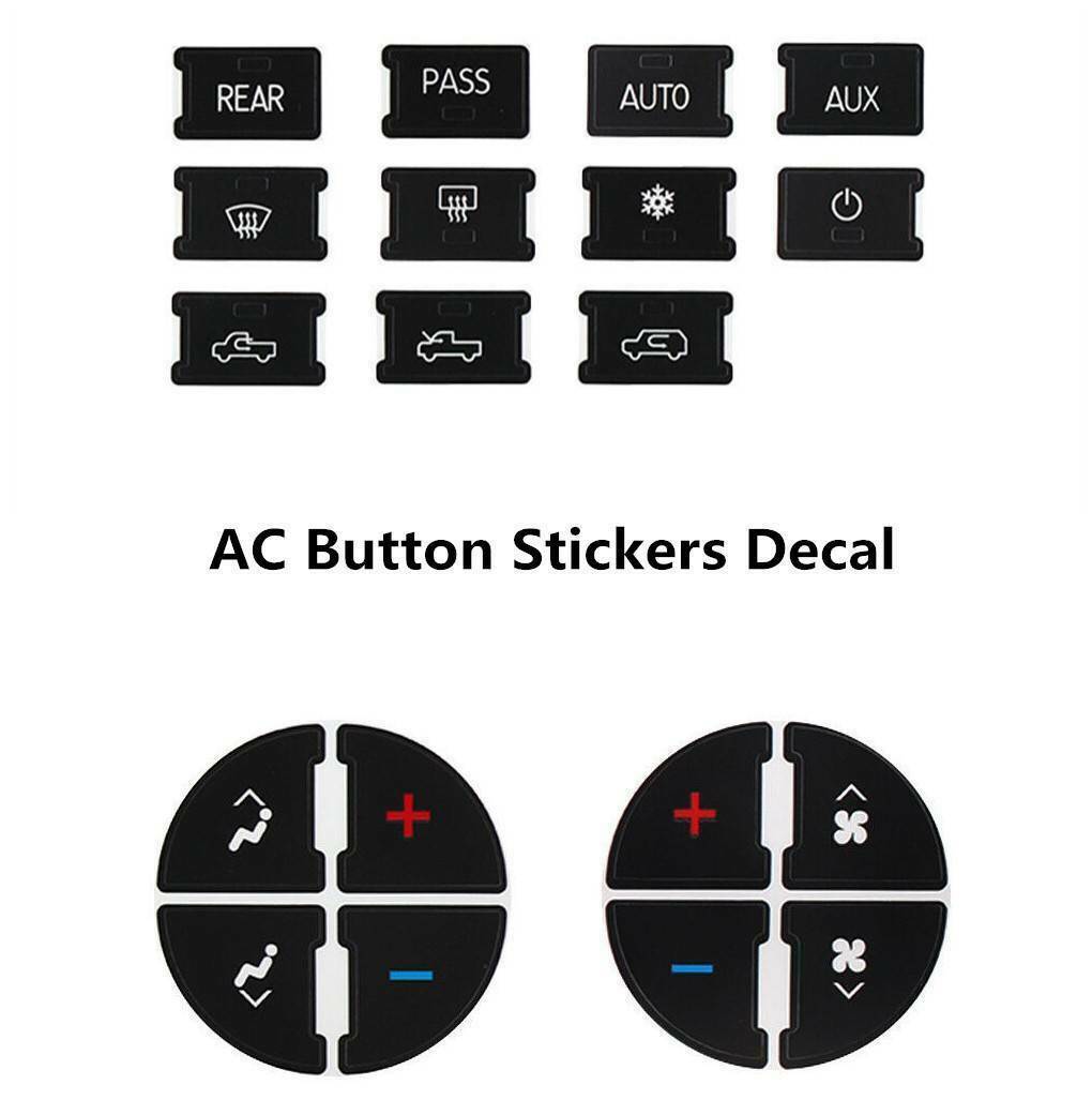 Replacement Climate Control Button Stickers For 2007-2014 Chevrolet GMC HVAC New