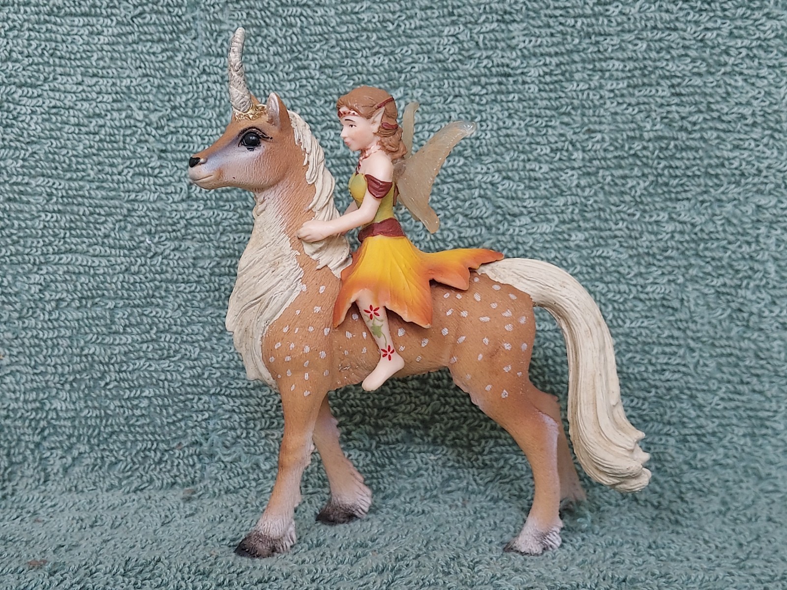 Vintage Retired Schleich Bayal #70460 Female Elf on Forest Unicorn - Ships Free!