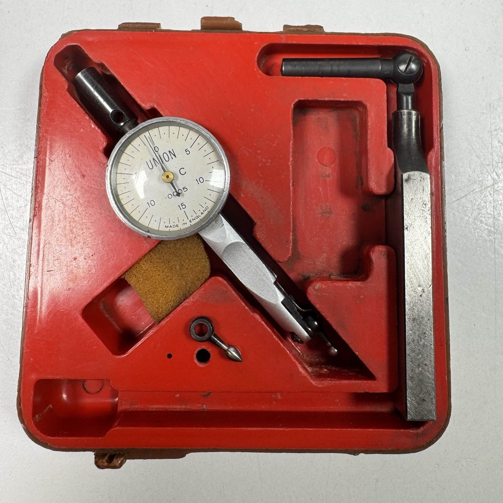 Union 720132 .0005 Dial Indicator Made In England Vtg