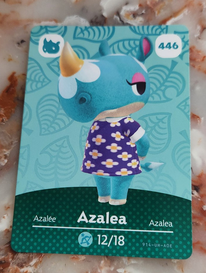 446 AZALEA Animal Crossing Amiibo Authentic Nintendo Mint Card From Series 5