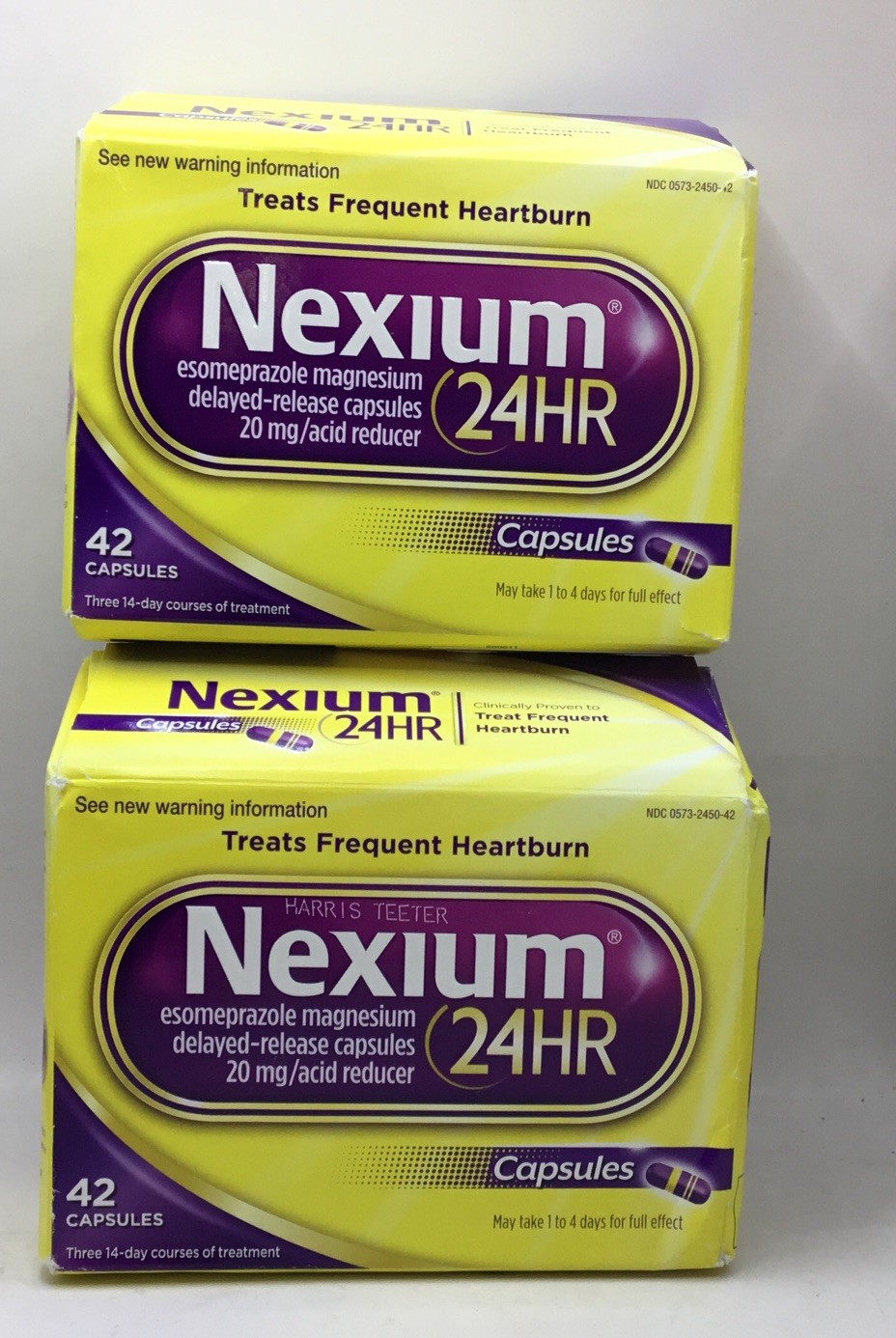 2 Nexium 24HR 42x2=84 Capsules 20mg Treats Heartburn Exp 12/26 "IMPERFECT BX"