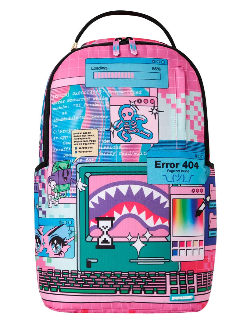 Sprayground Y2K Shark Backpack🔥New Black/Pink Bookbag Large School Bag
