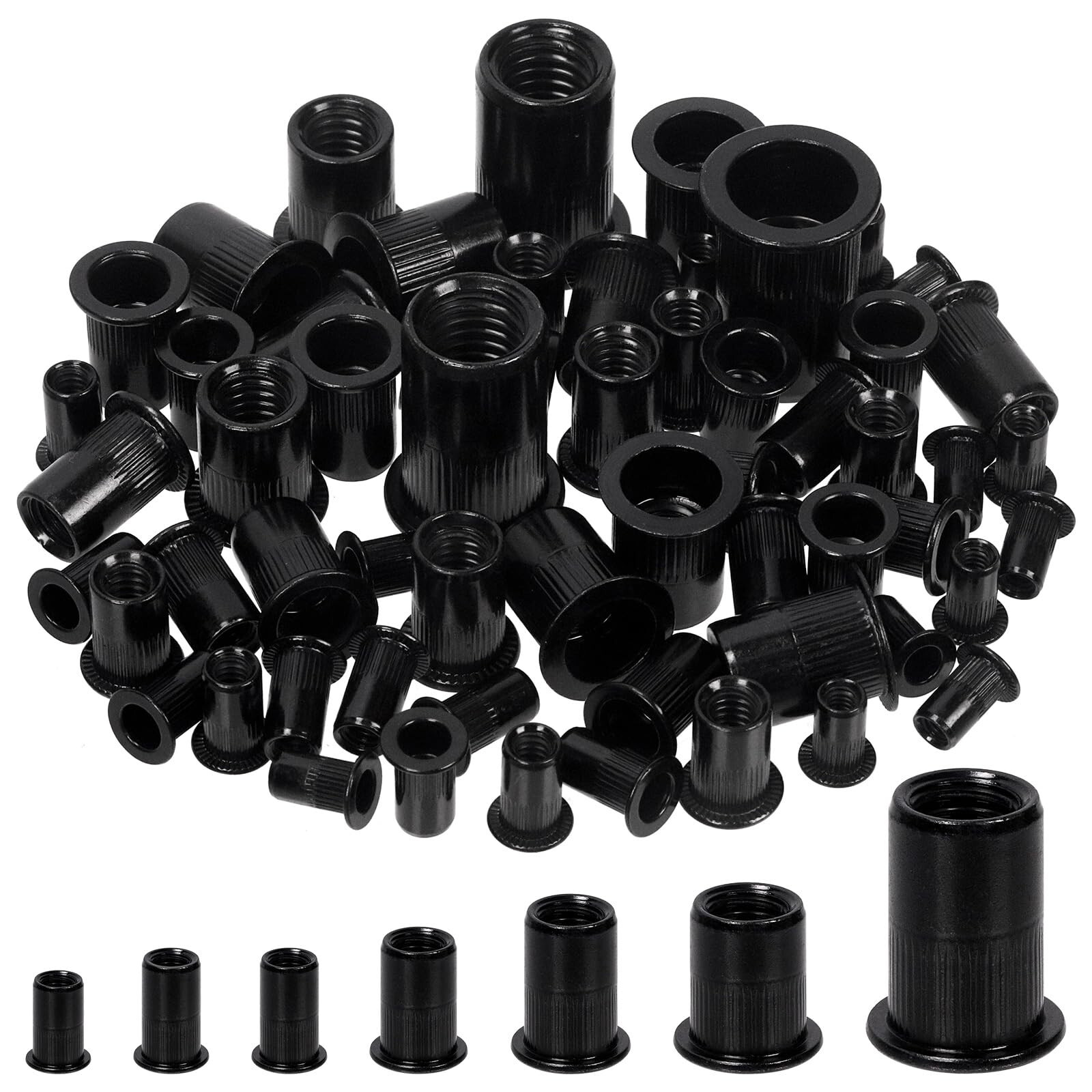 520PCs Rivet Nut to Rivnut Tool Nut Setter Thread Setting Nutsert Gun Metric&SAE