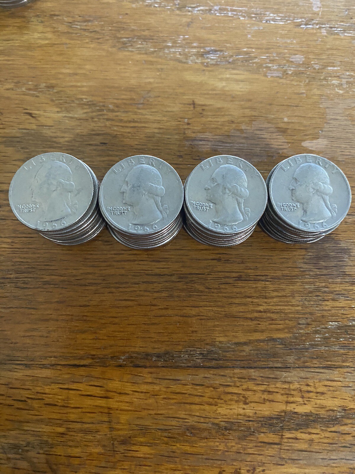$10 FULL ROLL of 40 coins mix 1965-1969 Quarters Circulated Older DEAL!