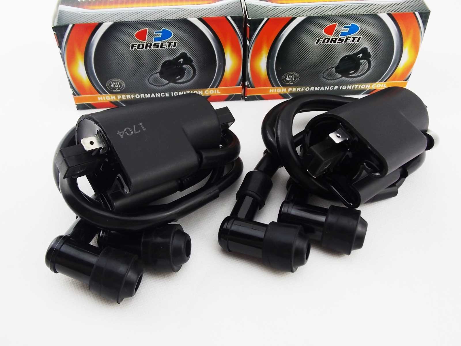 YAMAHA XJ550R SECA 81-83 FORSETI IGNITION COIL SPARK PLUG CAP ASSEMBLY SET OF 2