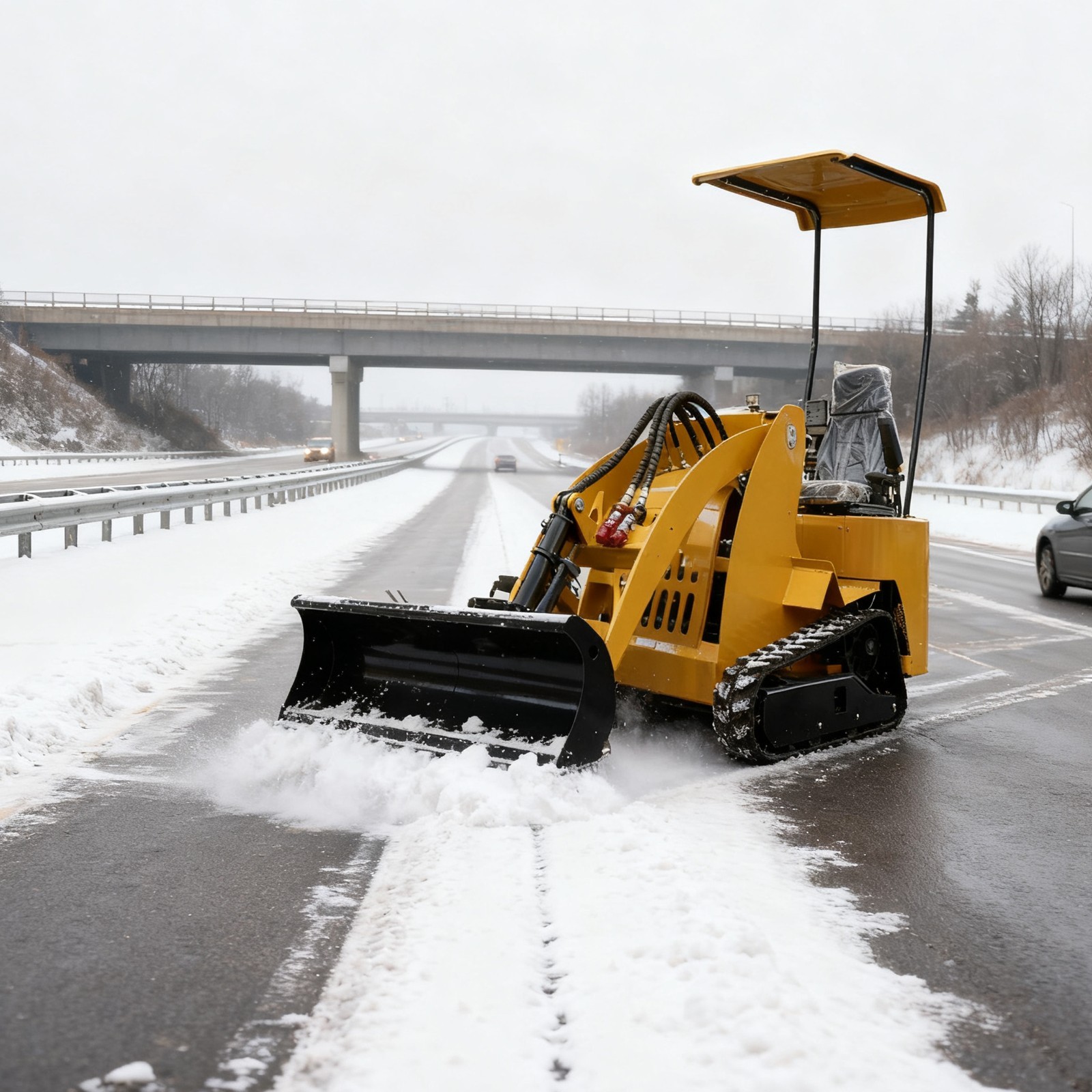 Skid SteerSnow Blade,Pusher SnowPlow Quick Attach - FREESHIPPING