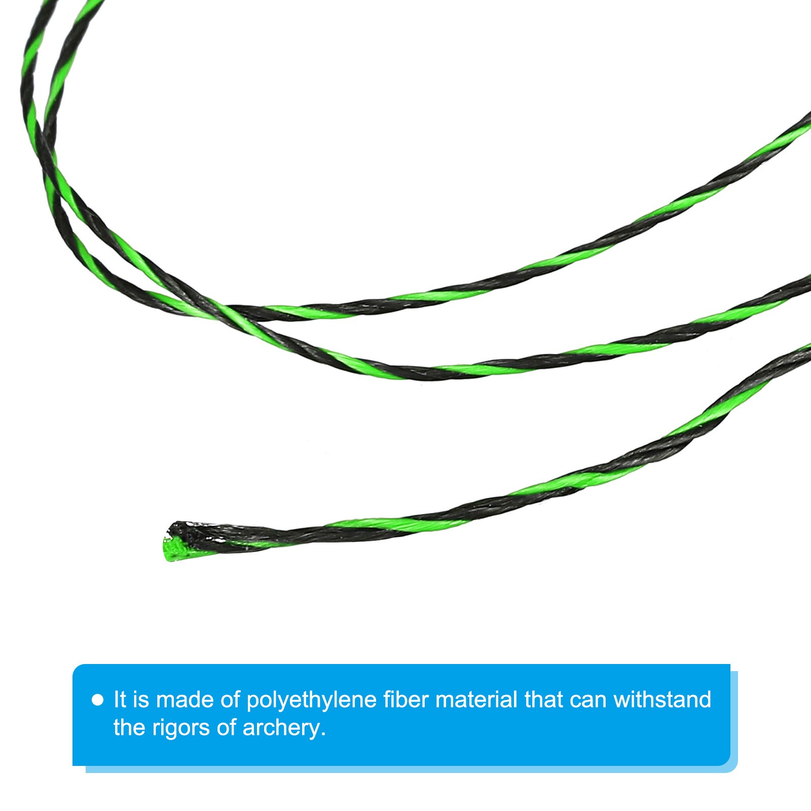Archery Bow String Serving Thread 0.03" Dia Bowstring Thread Green - Black
