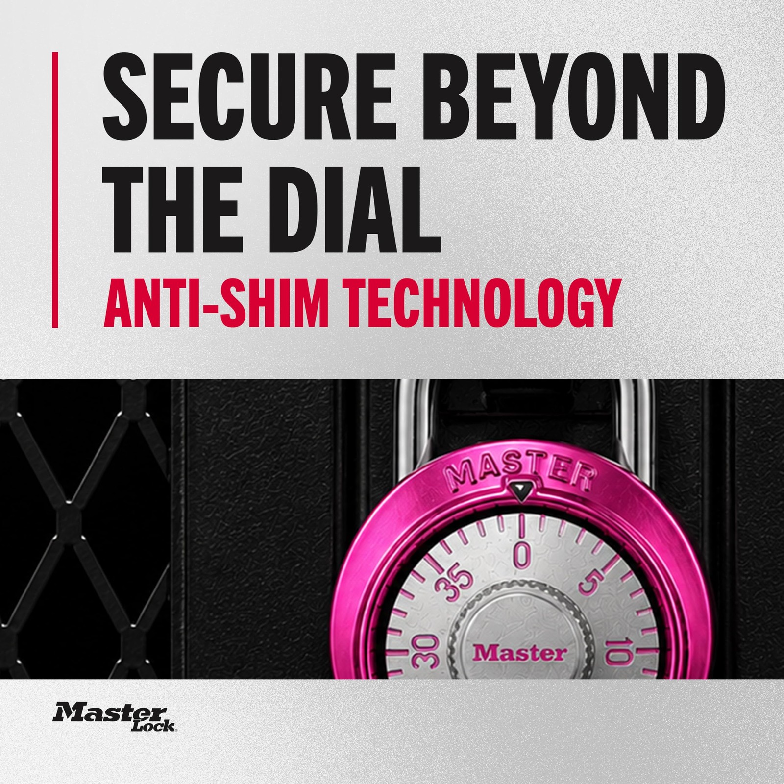Master Lock 1530DPNK Locker Combination Padlock, 1 Pack, 1 Pink