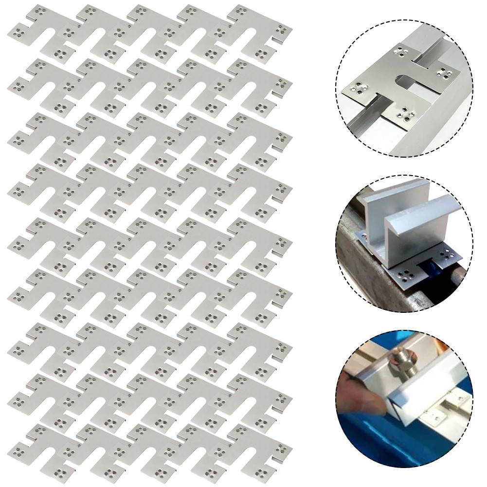 50X Solar Panel Mounting PV Grounding Clip Washer Spacer Construction Ground