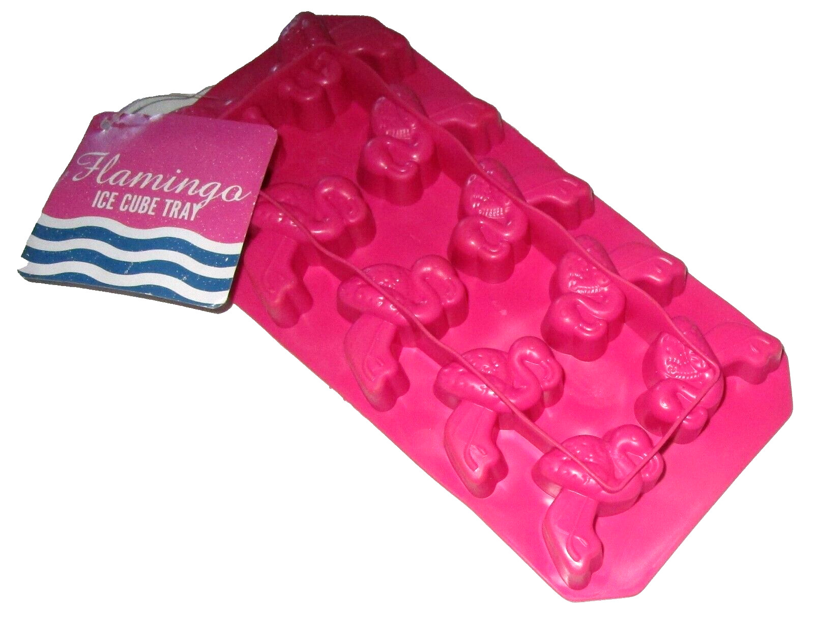 PINK FLAMINGO ~ Silicone Ice Mold Tray ~ Makes 10 Flamingo Ice Cubes