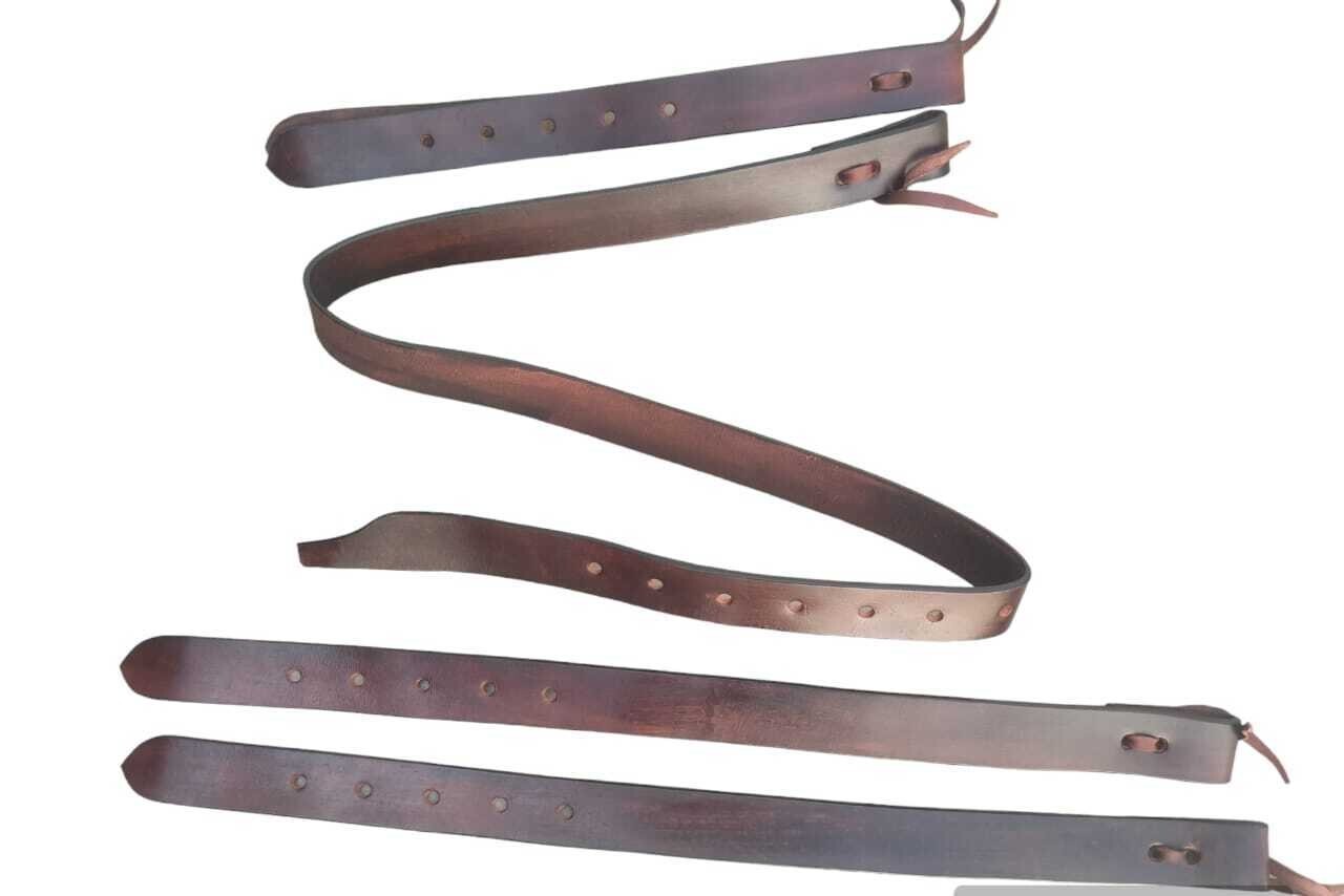 Horse Western Saddle Latigo Off Billet & Cinch Strap 2-Piece Set With Holes