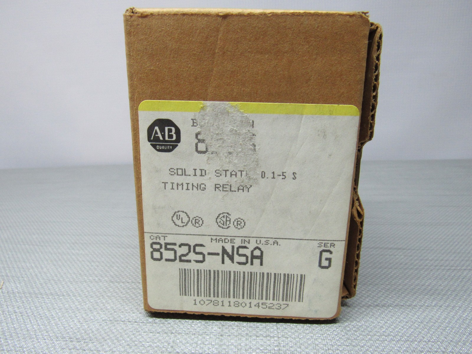 Allen Bradley 852S-NSA Solid State Timer 0.1-5 Sec. Ser.G