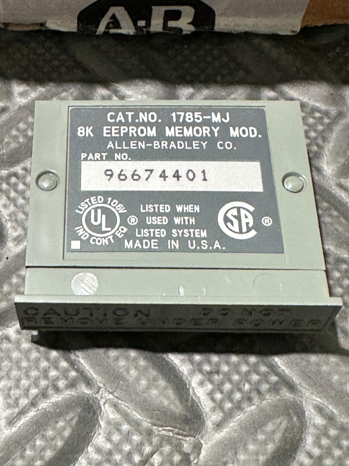 Allen-Bradley 1785-MJ 8K EEPROM Memory Module PLC-5 Backup Storage USA