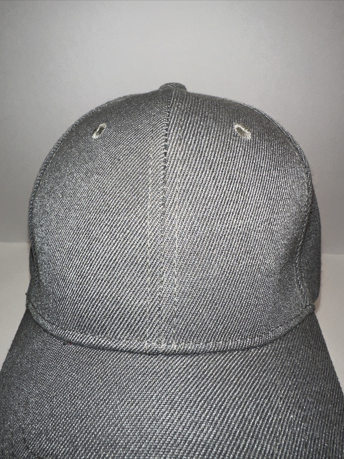 Dark Gray Solid Blank Hat Cap Hook Loop Acrylic New but pre-owned.