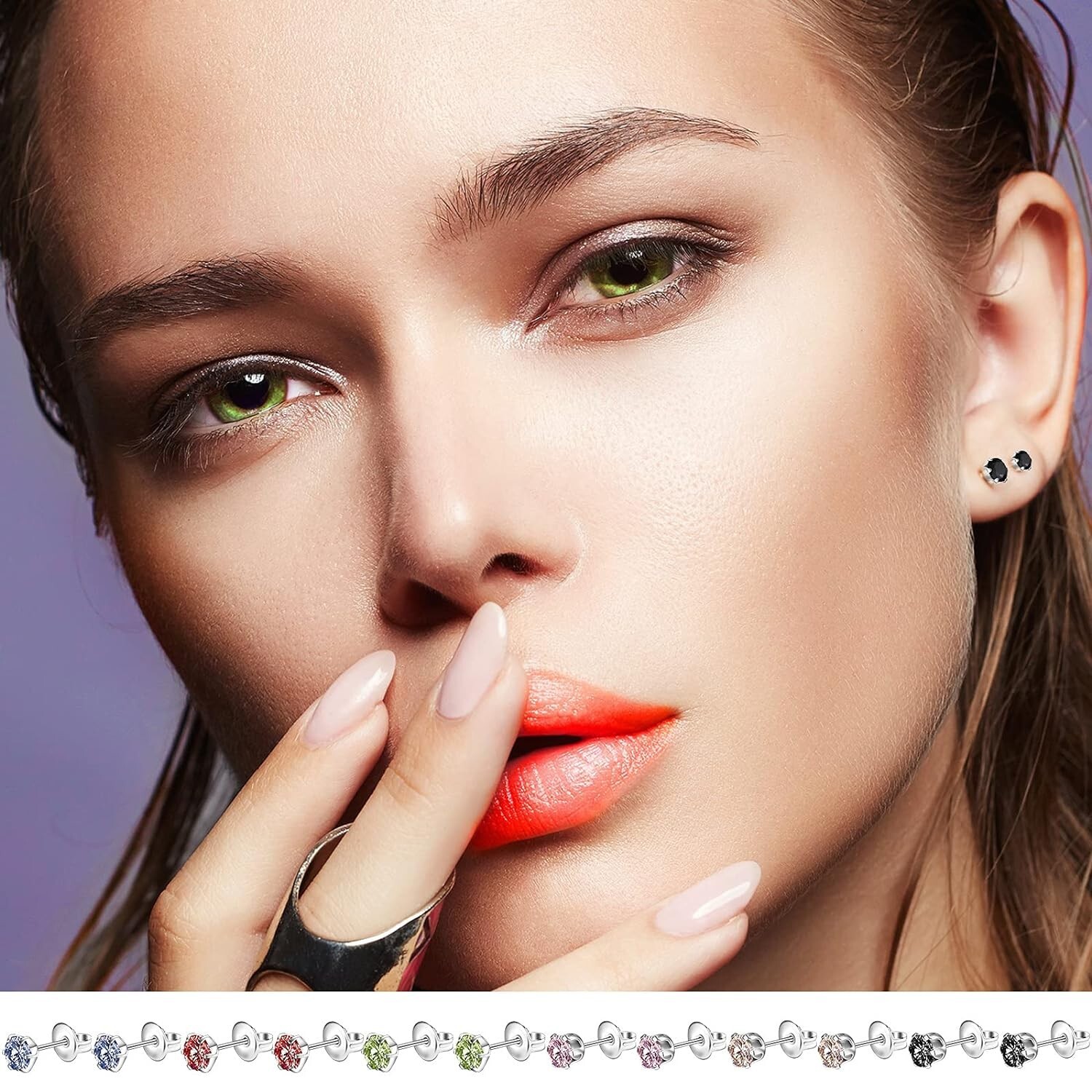 12 Pack Safety Ear Piercing Kit Disposable Self Nose Piercing with Ear Stud