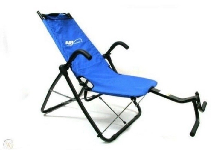 AB LOUNGE 2 Exercise Chair Abdominal Workout Blue  Lounger
