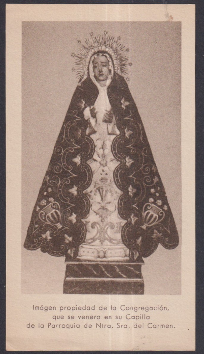 Holy card antique de la Virgin Dolorosa santino image pieuses estampa