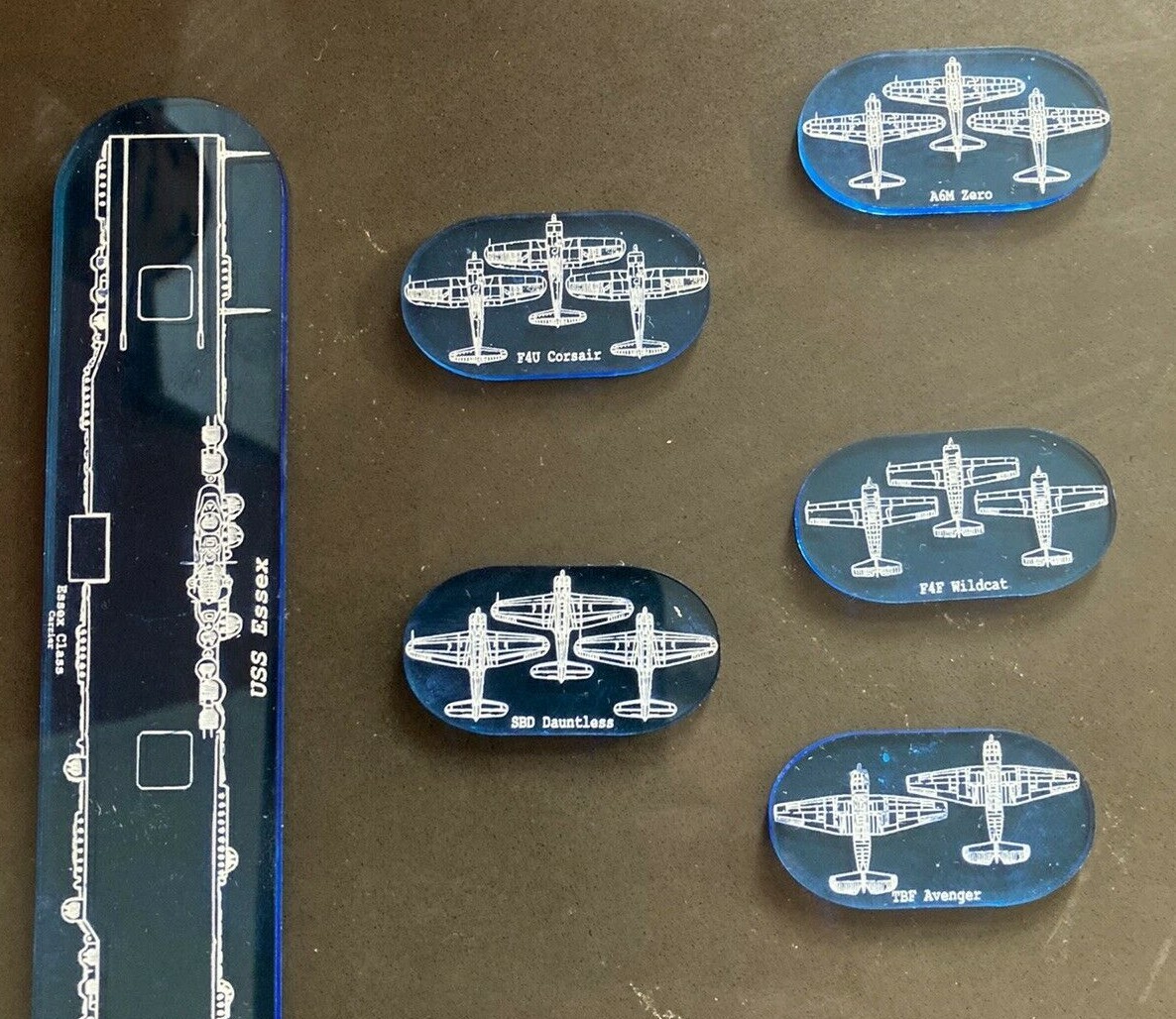 WWII 1/1800, 1/600 Acrylic Aircraft Set Of 24 US And IJN Victory and War at Sea