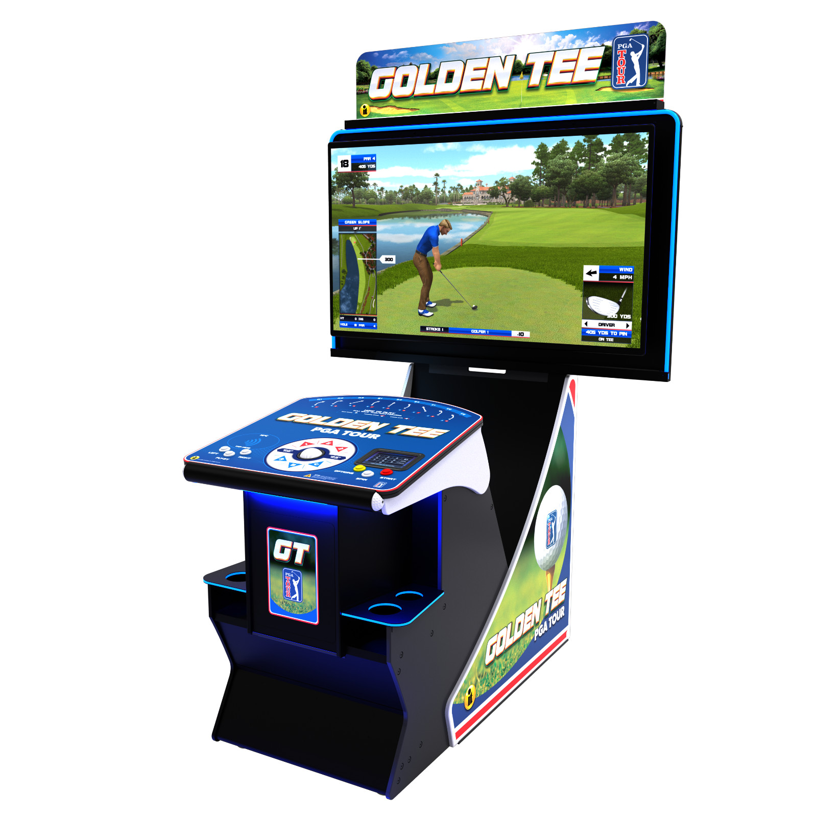 Golden Tee PGA Tour Clubhouse Deluxe 2025 Pedestal Game With stand Free Shipping
