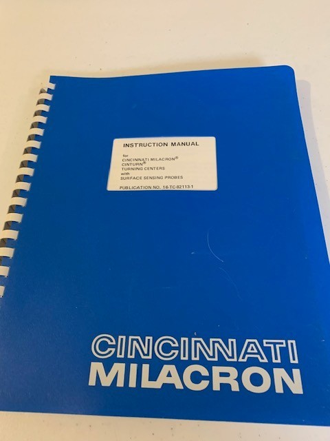 Cincinnati Milacron Instruction Manual Cinturn Turning Centers w Surface Sensing