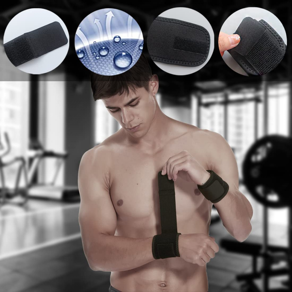 2 Pack Wrist Brace Adjustable Support Straps 2 Count (Pack of 1)