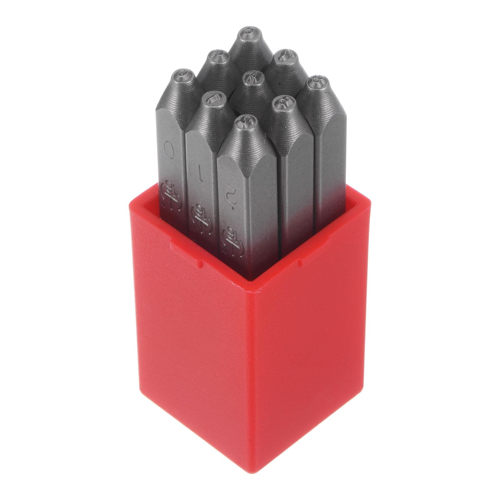 HARFINGTON 9pcs Number Stamp Set 1/16" 1.5mm High Tool Steel 0-9 1.5mm, Black