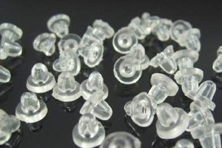 RUBBER PLASTIC POST EARRING BACKS BULLET CLUTCHES 500 PCS Free Shipping