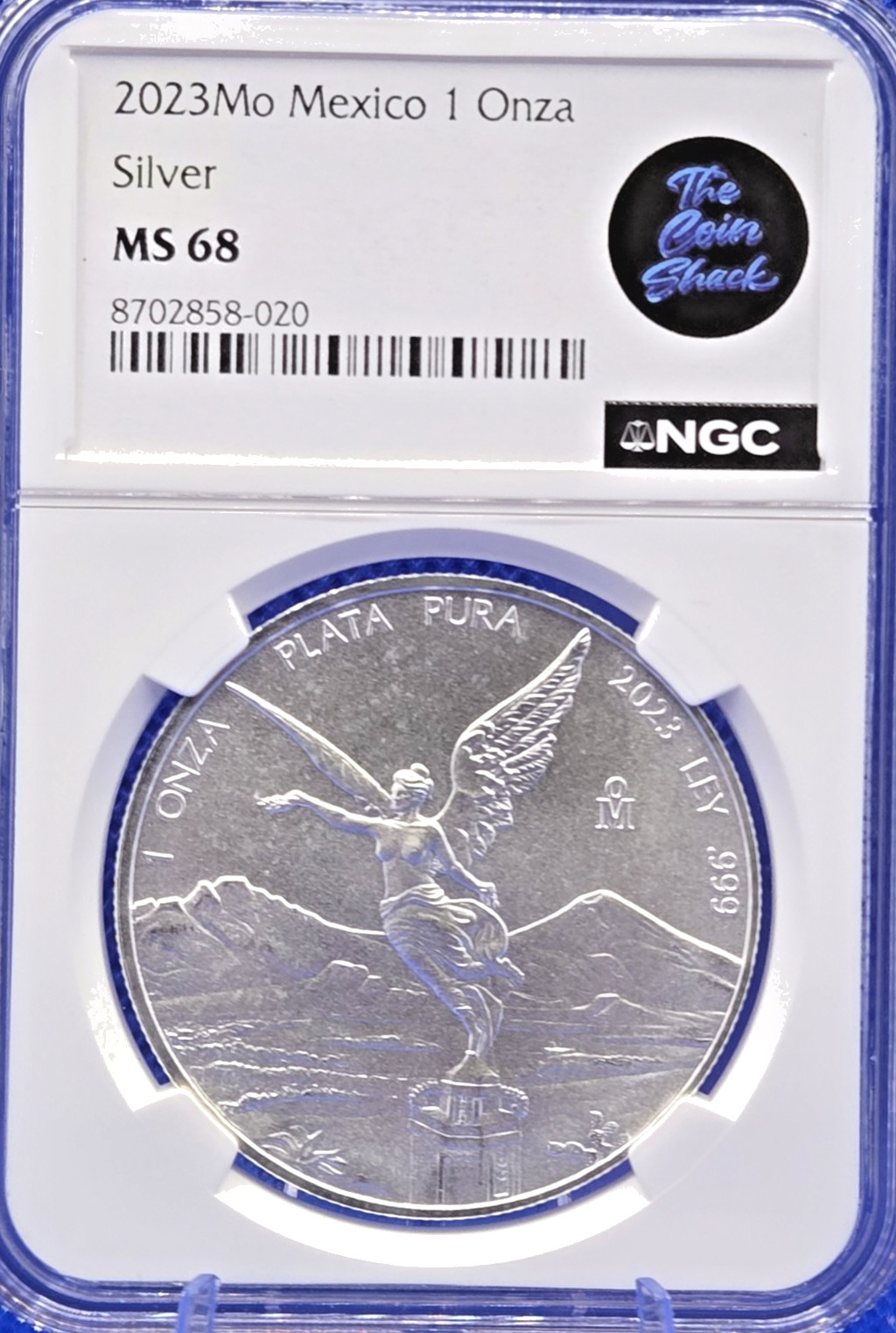 🔥 2023 Mo Mexico 1 Silver Libertad. NGC Graded: MS 68.  Coin Shark Ser #317