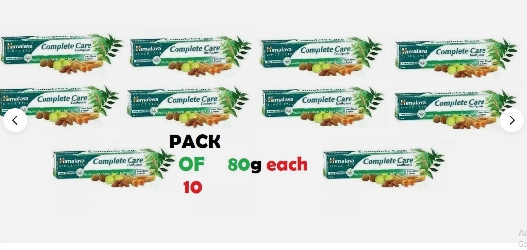 🌿 Himalaya Complete Care Toothpaste 80g | Pack of 10 | Healthy Gums & Teeth