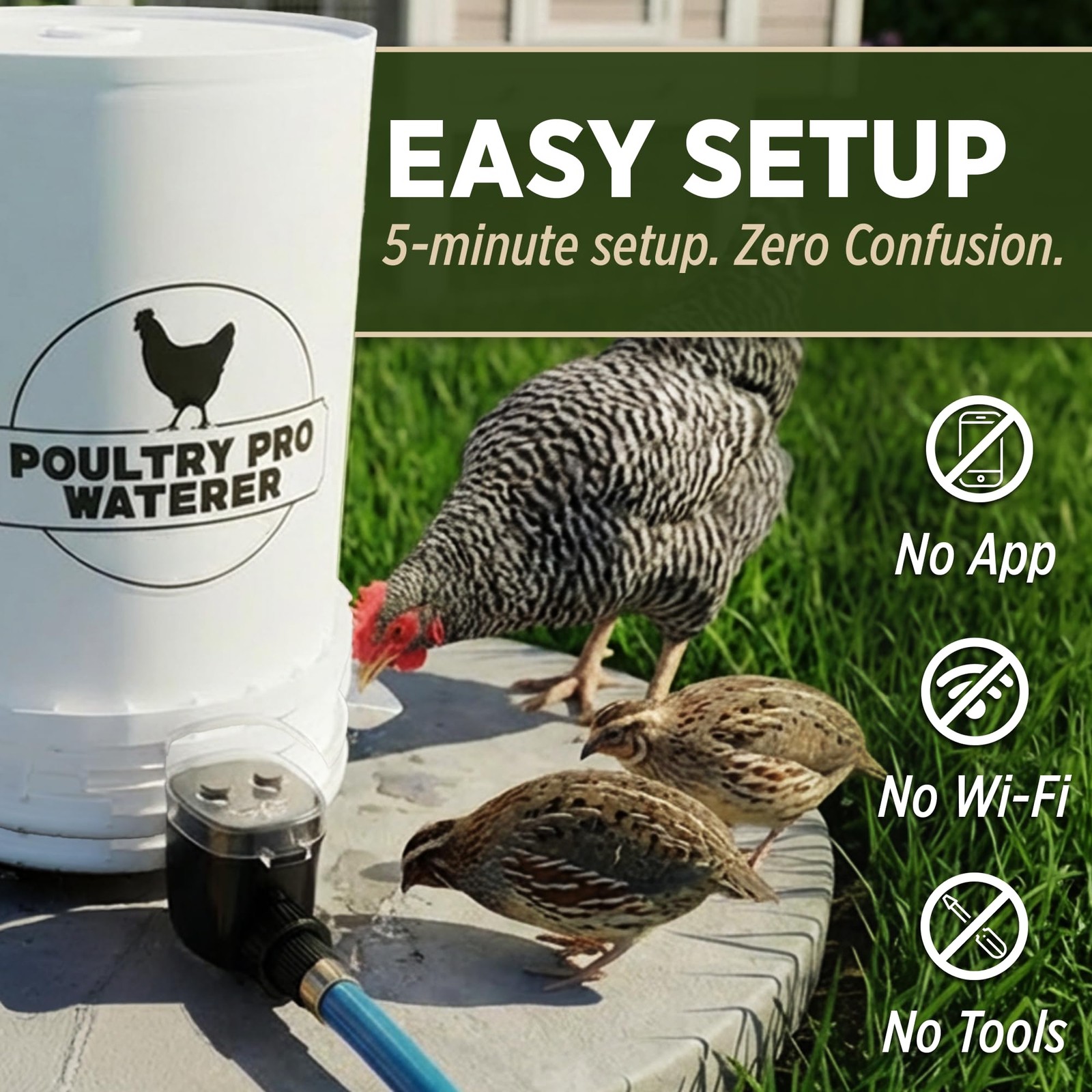 Poultry Pro Water Timer, Customized Electronic Water Timer for Garden Hose wi...