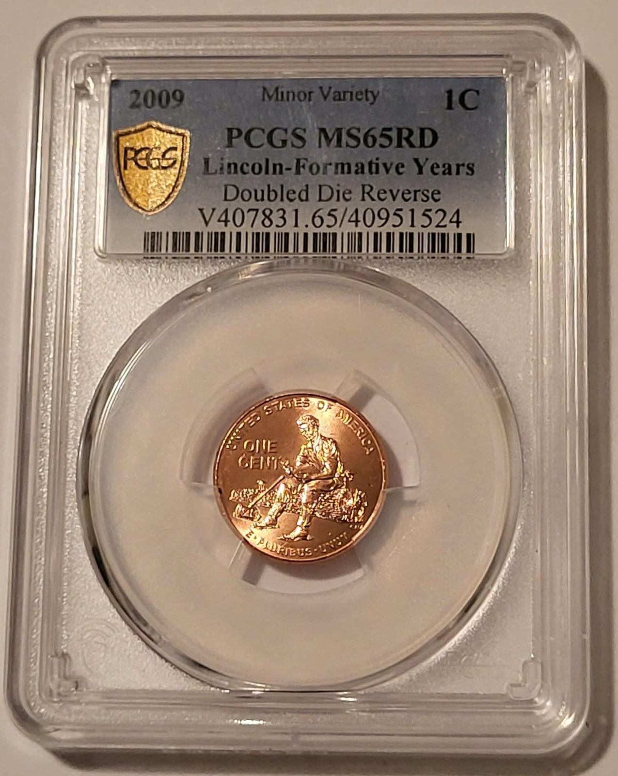 2009 Lincoln Bicentennial Cent Formative Years DDR Minor Variety MS65 RED PCGS