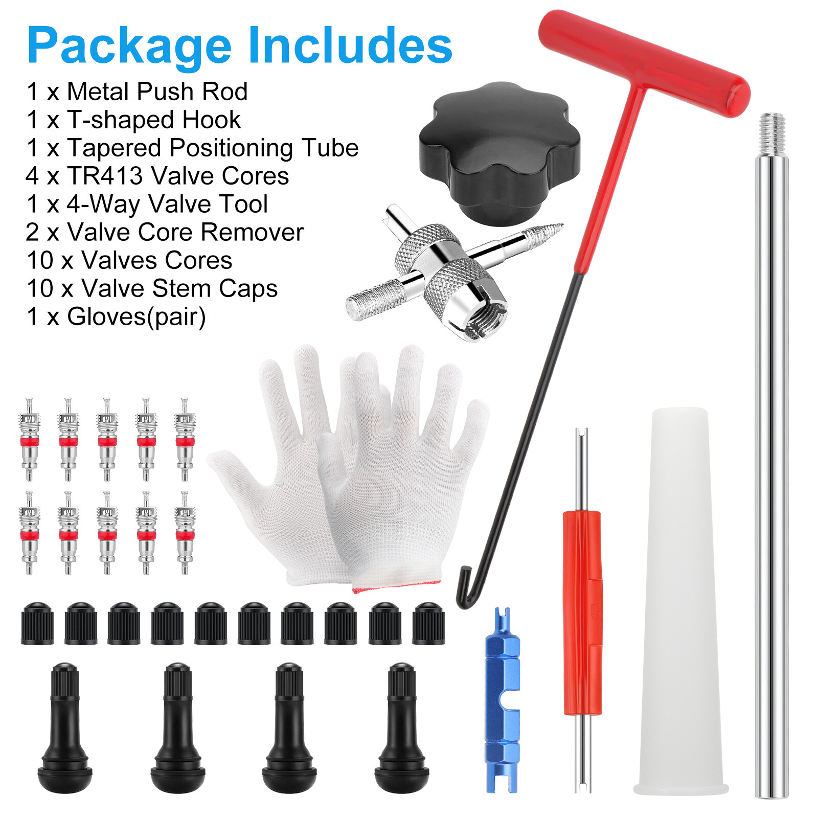 Tire Valve Stem Core Remover&Installer/Replacement Tool Kit For TR413 Valve Core