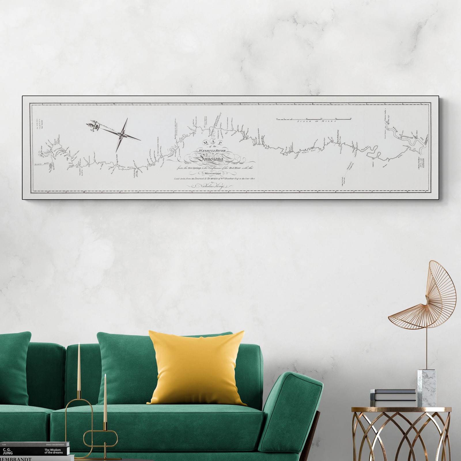1804 Map of Dunbar and Hunter Expedition – Louisiana Purchase Exploration Map