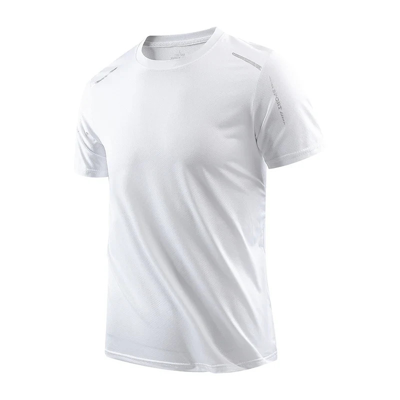 CHRLCK Men's Running Quick Drying T-shirts Breathable Hiking Fishing Tees Soft