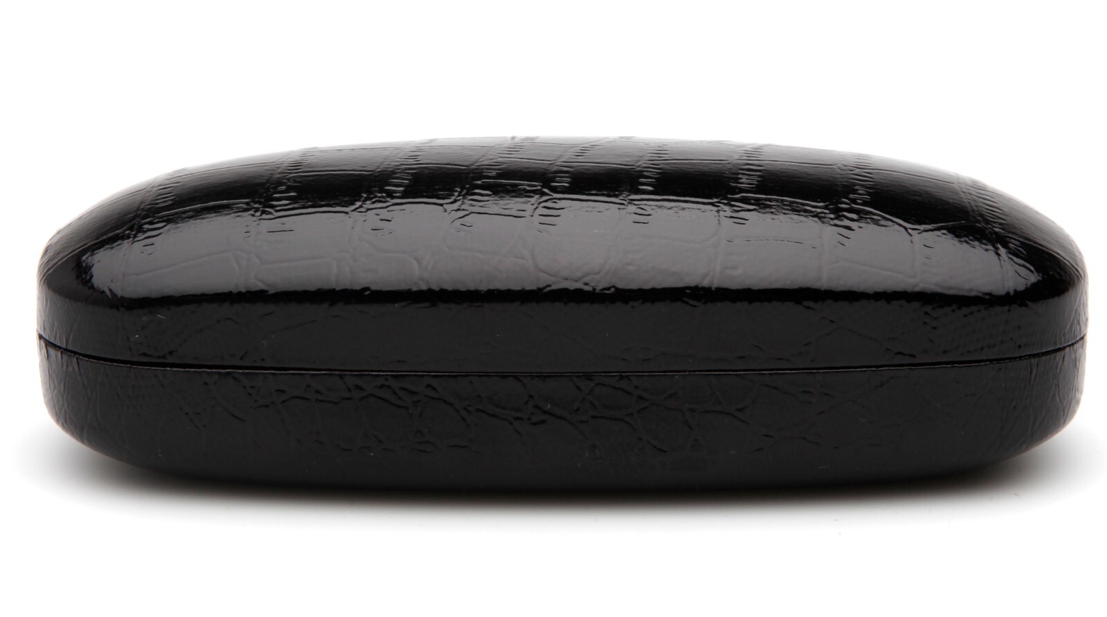 NEW Clam Shell Hard Eyeglasses Glasses Case Black w/ Microfiber Cleaning Cloth