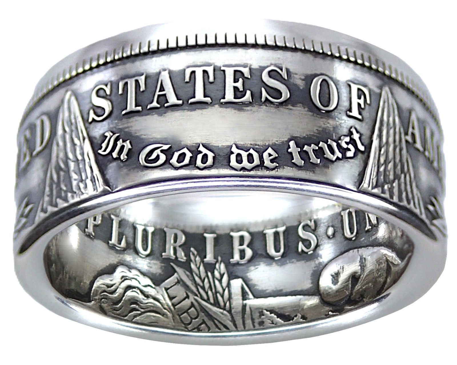 MORGAN Silver Dollar Coin Ring Tails (Sizes 7-15) Antiqued - Hand Made