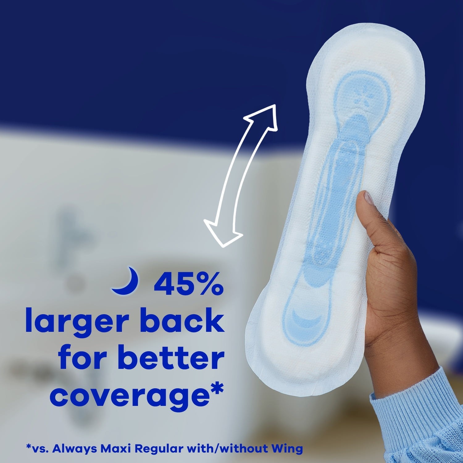 Always Size 4 Maxi Pads - 28ct, Overnight Absorbency, Without Wings