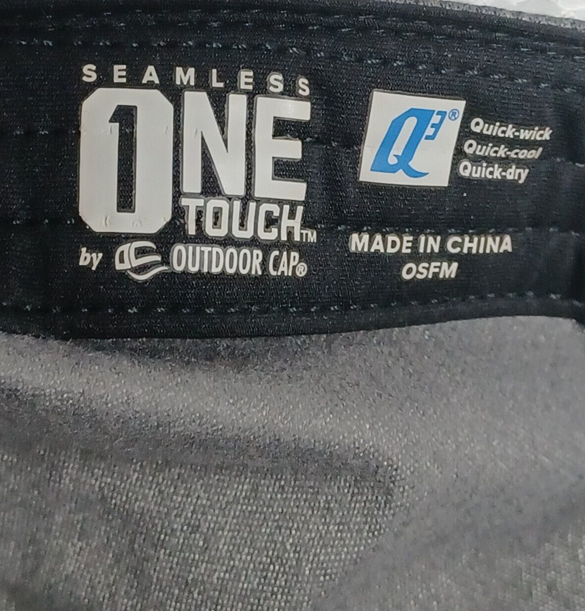 One Touch Seamless Outdoor cap Gray Lightweight NWT OSFA Hook and Loop