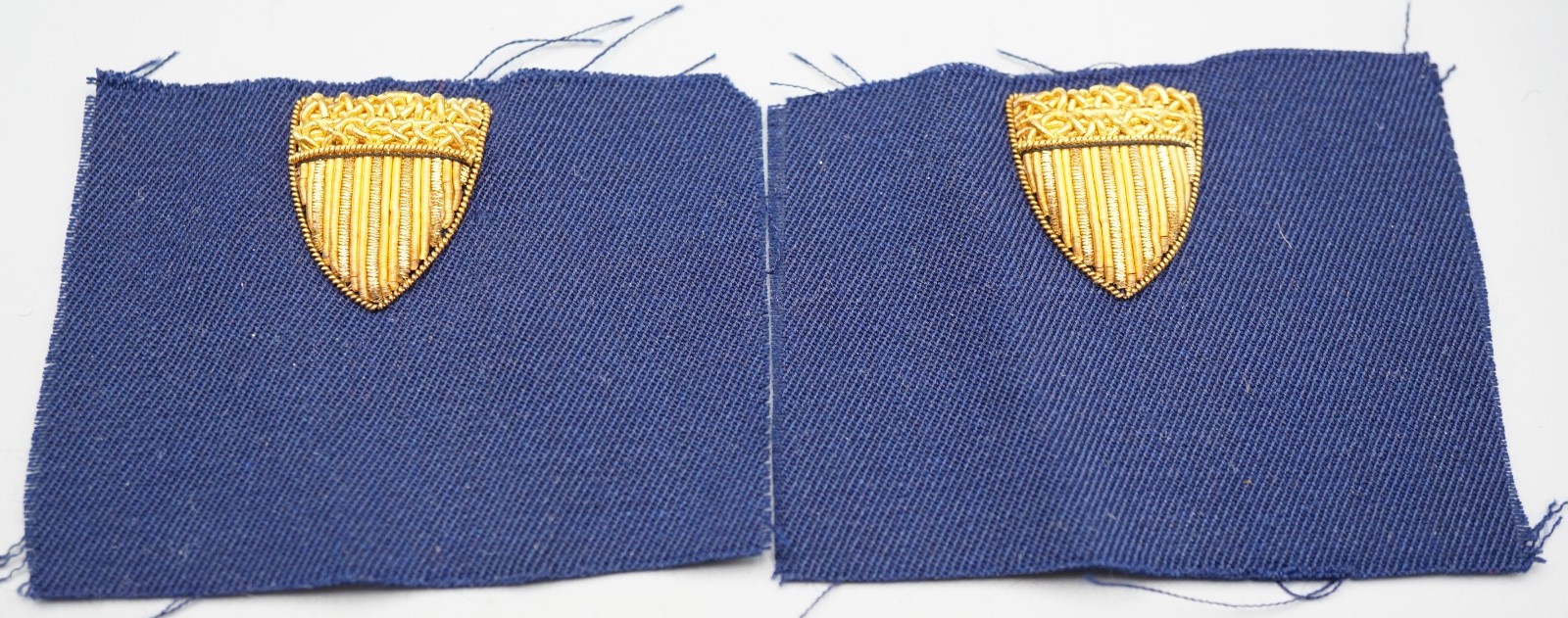 WWII Navy Gold Bullion Patches Set NOS NEW OLD STOCK FANTASTIC CONDITION